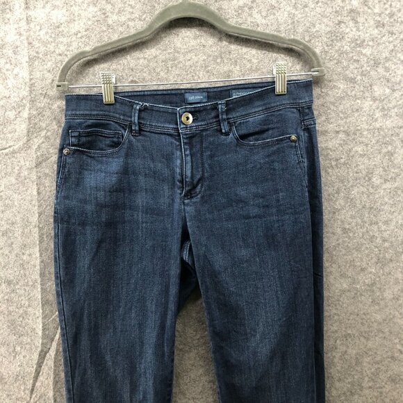 J. Jill Authentic Fit Slim Ankle Jeans Women 4 Blue Dark Wash Denim Cotton Blend - Picture 10 of 11